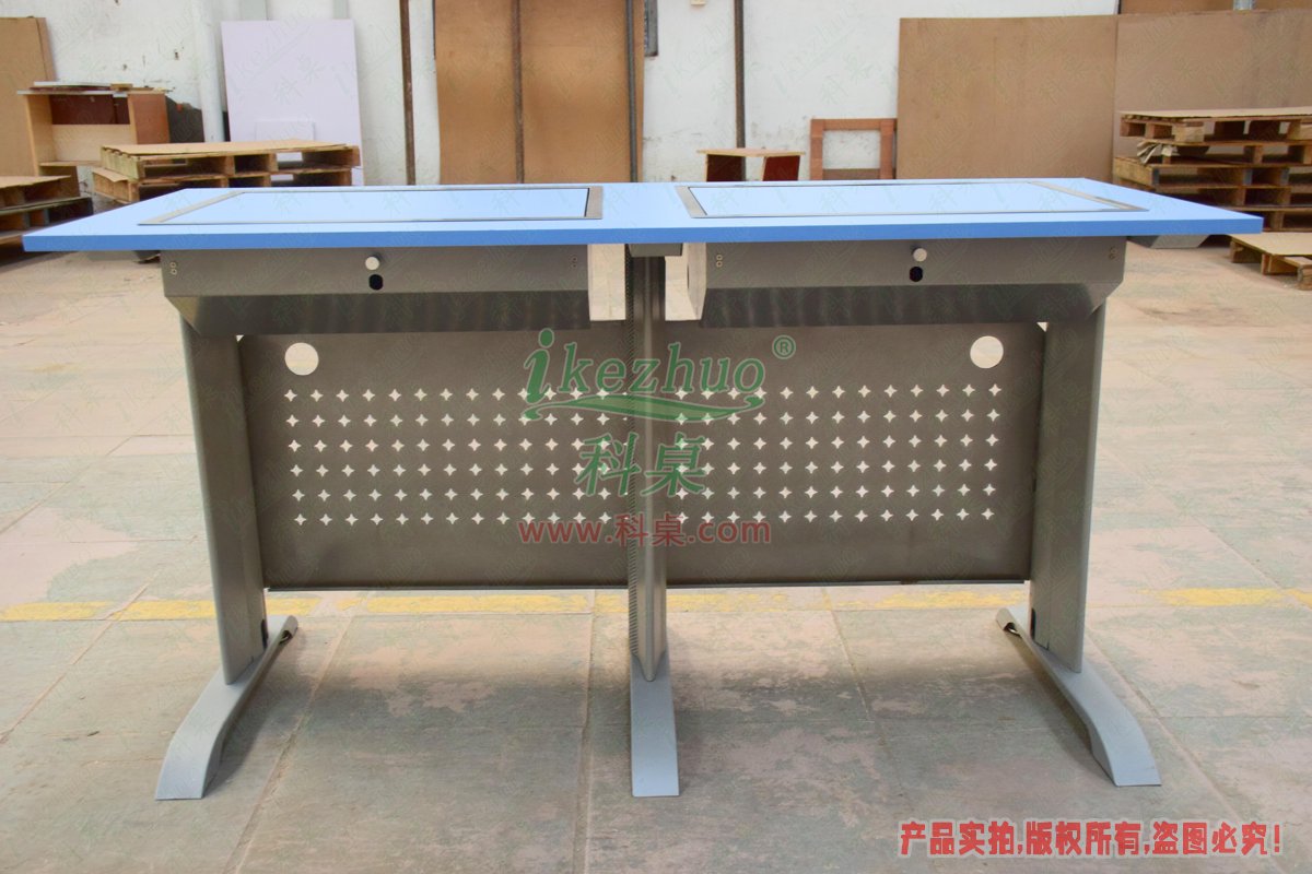 科桌家具,翻轉電腦桌,雙人金屬腳架手動箱體翻轉電腦桌 科桌家具,翻轉電腦桌,雙人金屬腳架手動箱體翻轉電腦桌