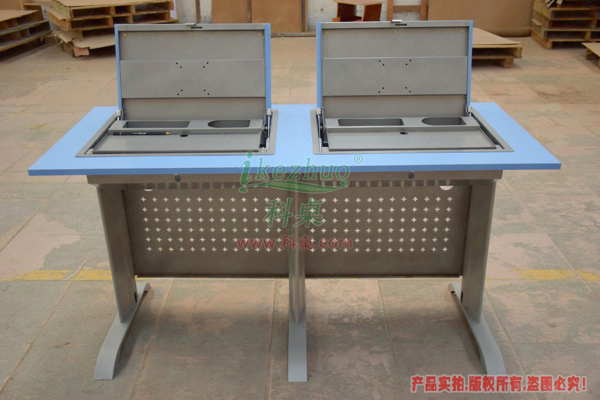 科桌家具,翻轉電腦桌,雙人金屬腳架手動箱體翻轉電腦桌 科桌家具,翻轉電腦桌,雙人金屬腳架手動箱體翻轉電腦桌